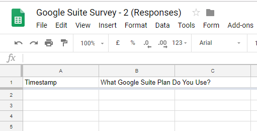 Google Sheet Form Response