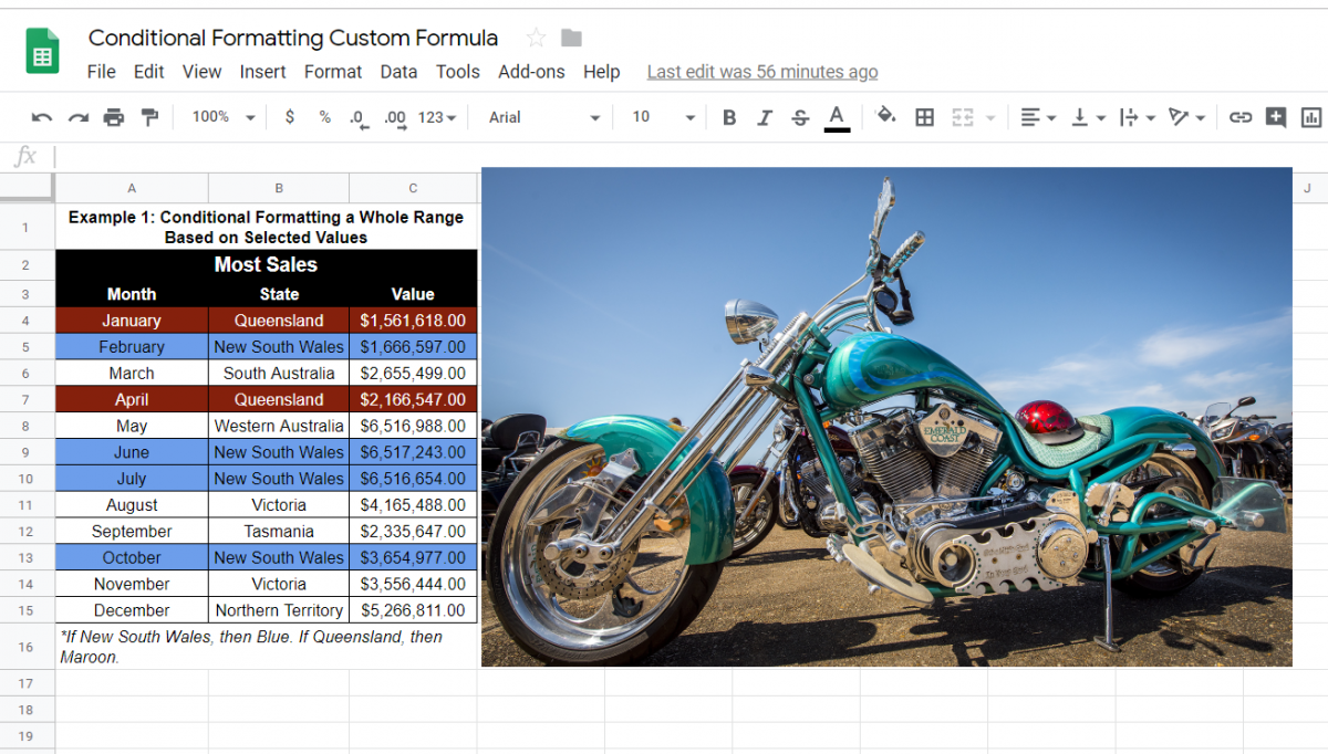 Google Sheets: Conditional Formatting with Custom Formula