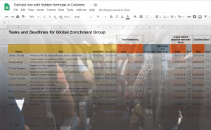 Google Sheets get last row with hidden formulas and checkboxes with GAS