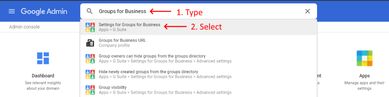 Groups for business Gsuite