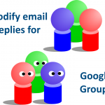 modify email replies for google groups
