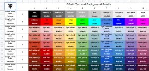 Google Sheets Docs Slides Color Palette