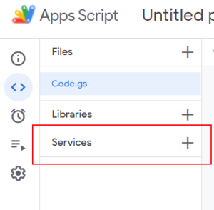 Google App Script Services