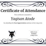Certificate of attendance using Google Slides