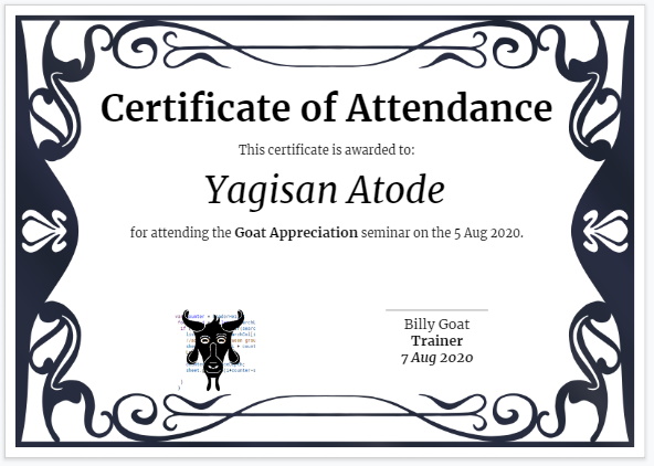 Create a Student Certificate of Attendance with Google Slides and Export it as a PDF or Print it
