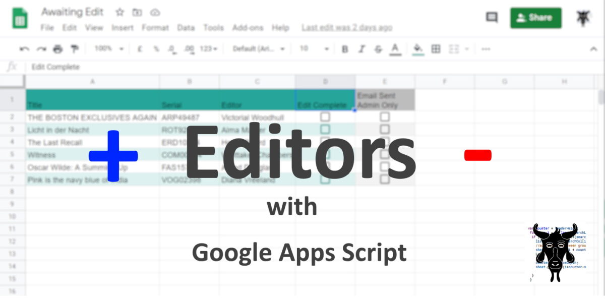 Add and remove editors in a Google Sheet with Google Apps Script