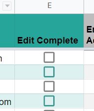 Edit complete checkbox column for addinng editors Google Sheets