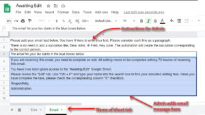 Google Sheet Email Template for Google Sheets details