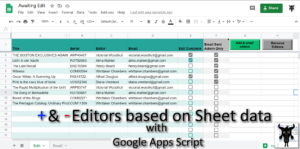 add remove editors based on sheet data with Google Apps Script