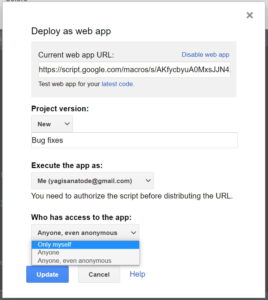 Final Deploy as web app google apps script