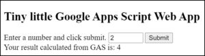 Tiny little Google Apps Script Web App success condition