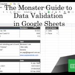 monster guide to data validation in Google Sheets v2