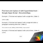 Find and replace text with a link in Google Apps Script using DocumentApp