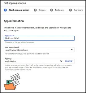 Google Workspace Add-on File Picker OAuth consent screen App Information