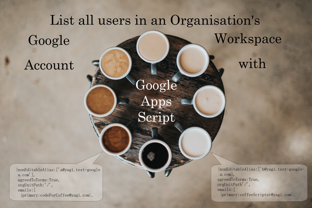 list all users in an organisations google workpsace account with google apps script