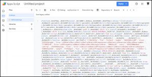 Obfuscated Code Google Apps Script