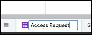 Google Sheets teachable connector tutorial form Access Request