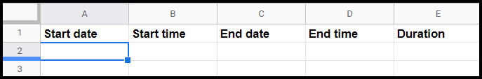 Google Sheets get the duraiton across more than one day date n time separated headers