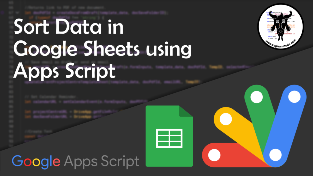 Sort data in google sheets using Google Apps Script