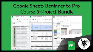 Google Sheets Beginners Course Link. Learn the essentials with 3 projects.