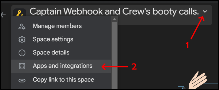 Assign a webhook to a Chat App Space